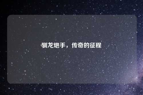 驯龙炮手，传奇的征程