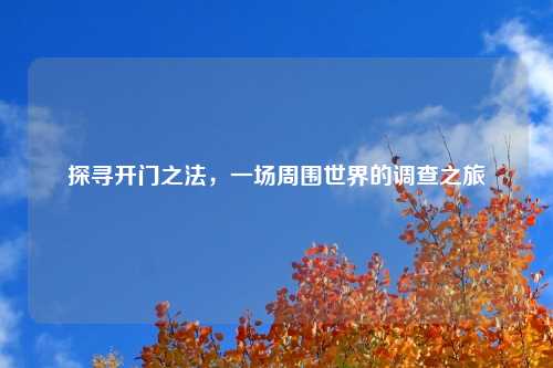 探寻开门之法，一场周围世界的调查之旅